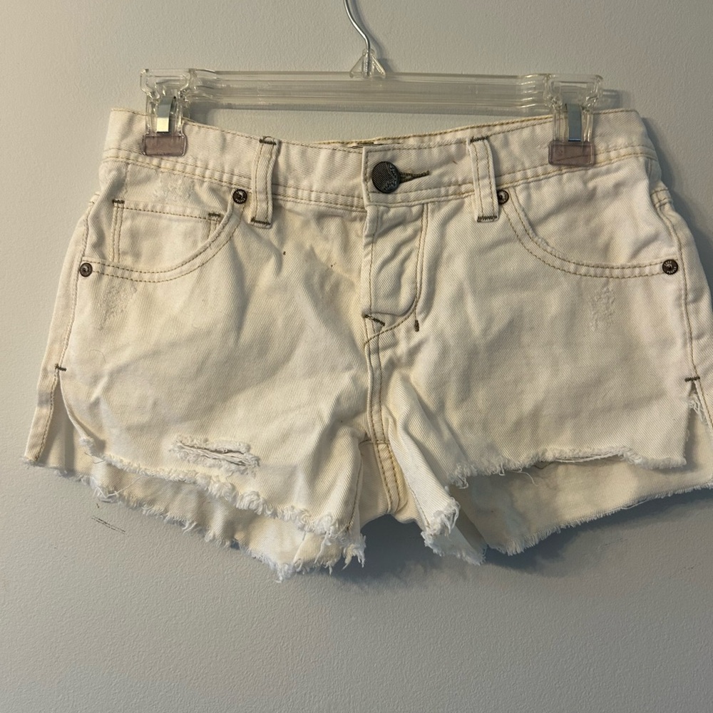 Free People White Shorts Size W24